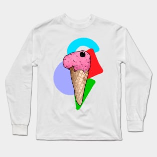 Creamasaurus Ice: a dinosaur that is also an ice cream Long Sleeve T-Shirt
